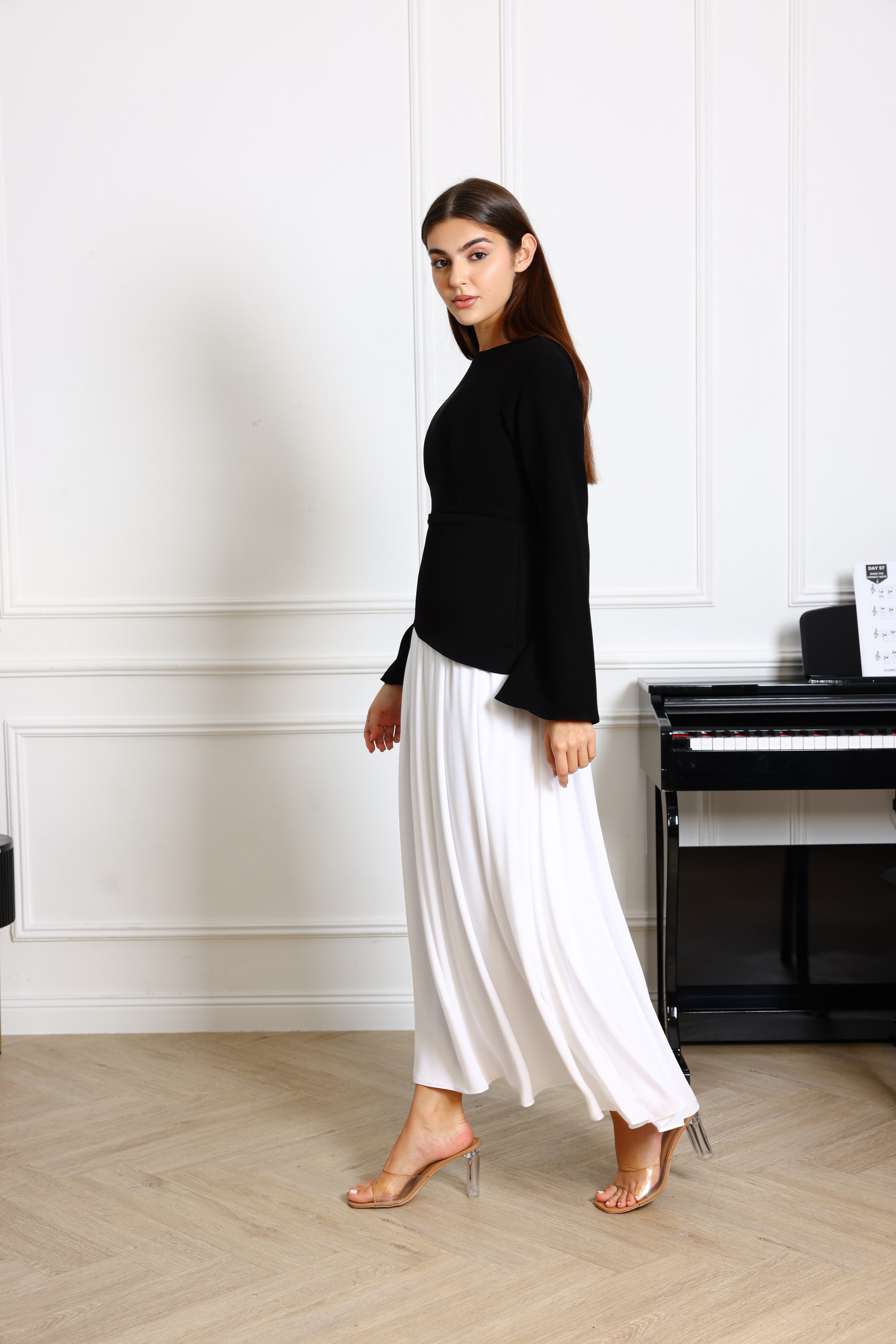 Monochrome Harmony Dress