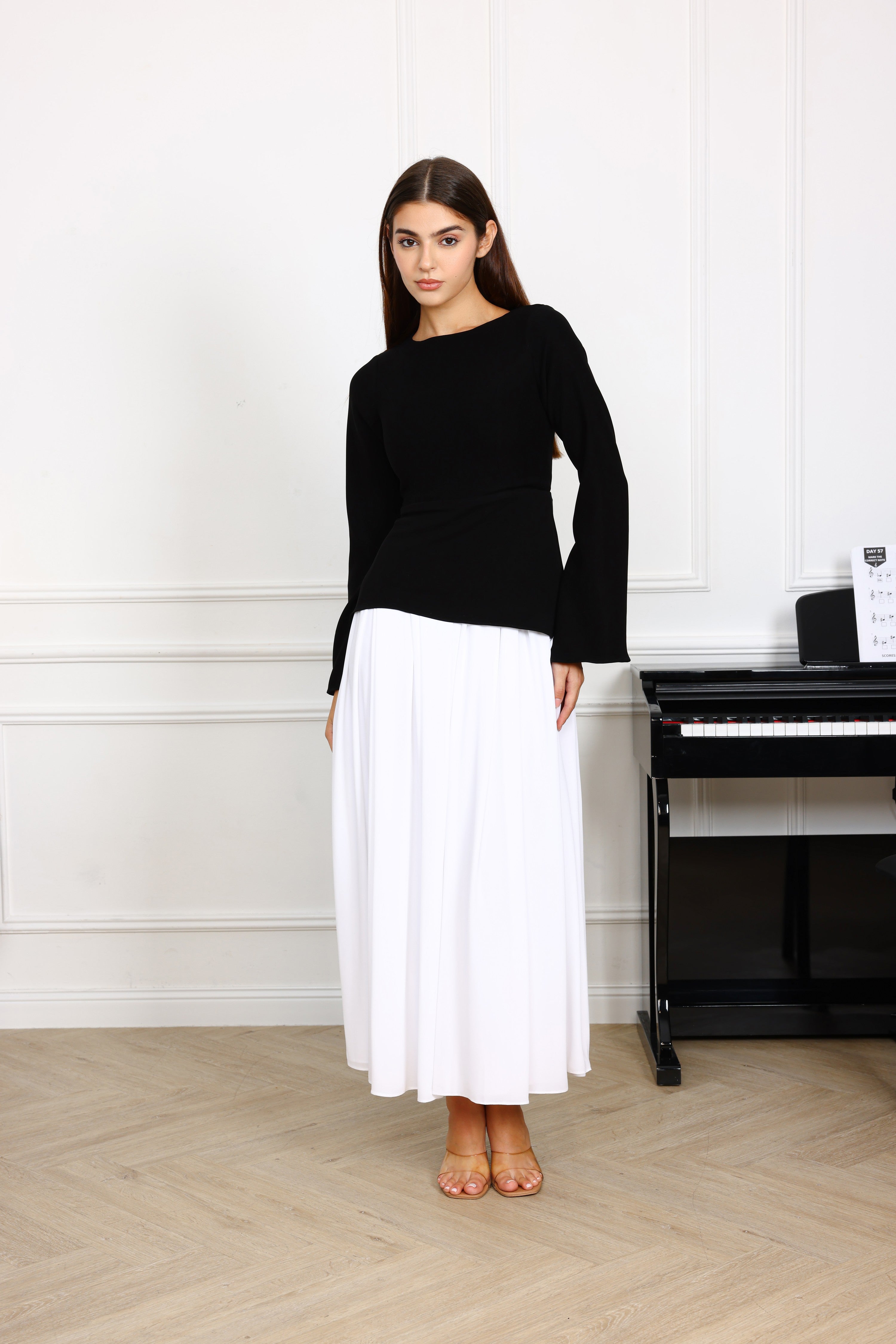 Monochrome Harmony Dress