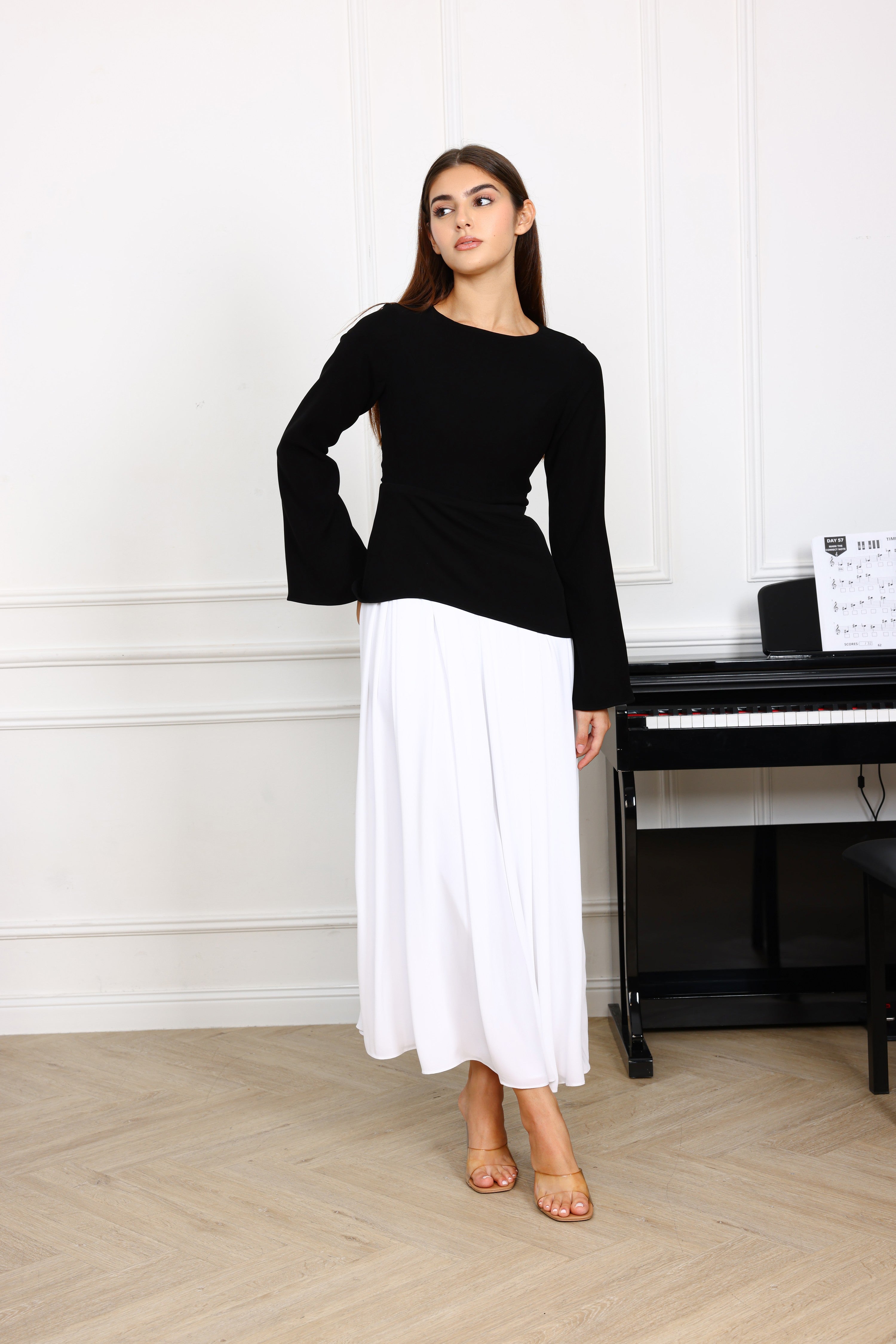 Monochrome Harmony Dress