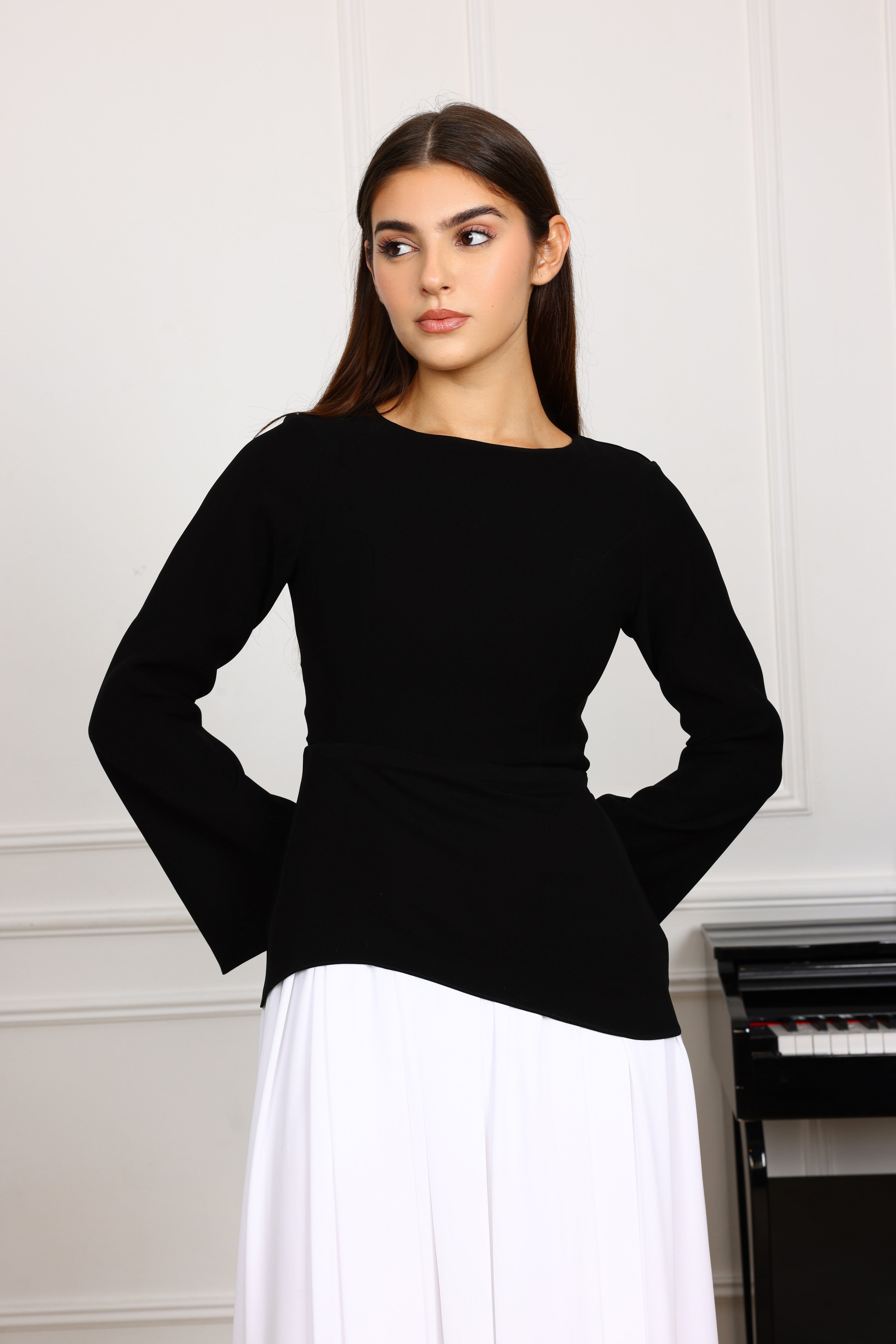 Monochrome Harmony Dress