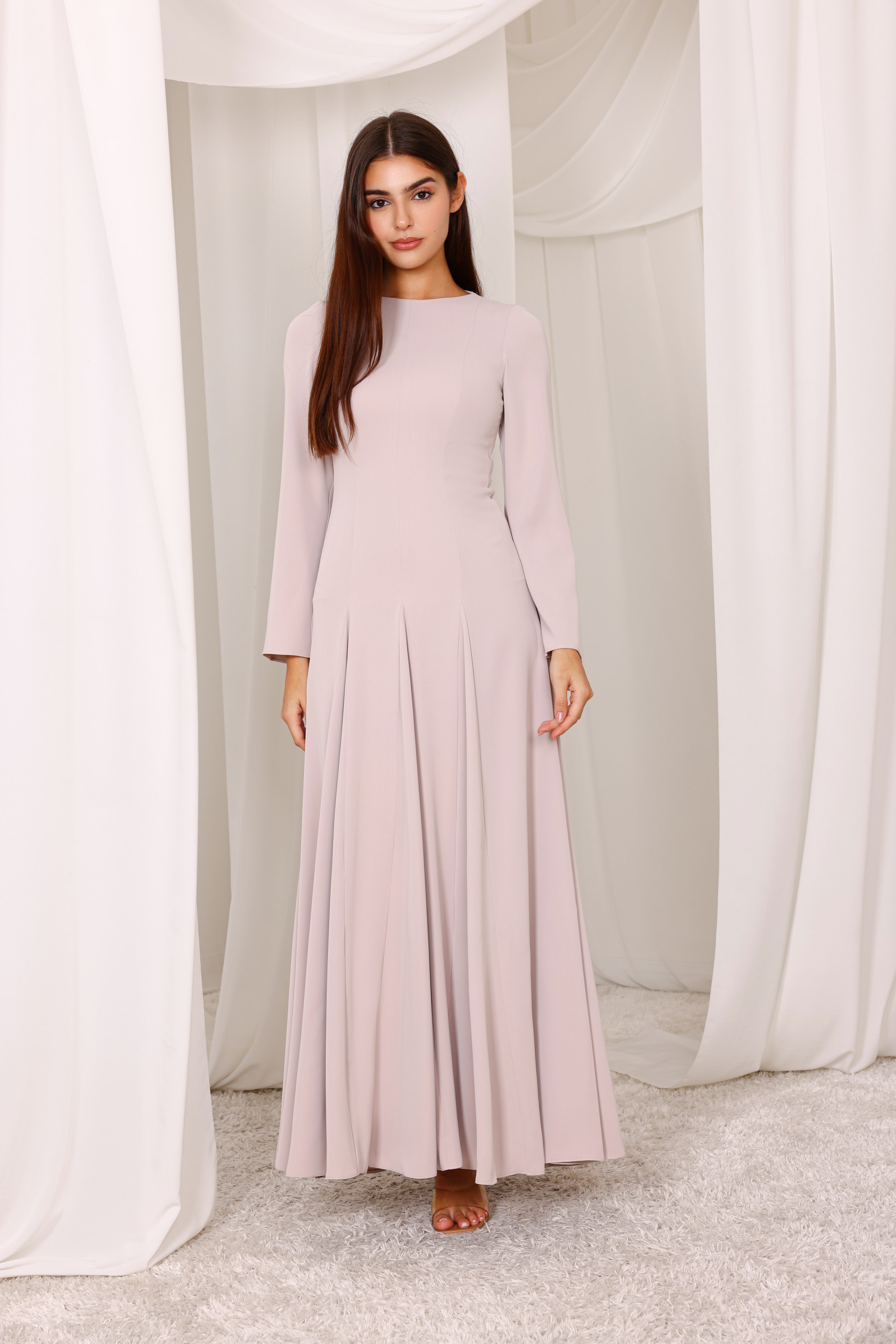 Celeste Rose Butter Crêpe Gown
