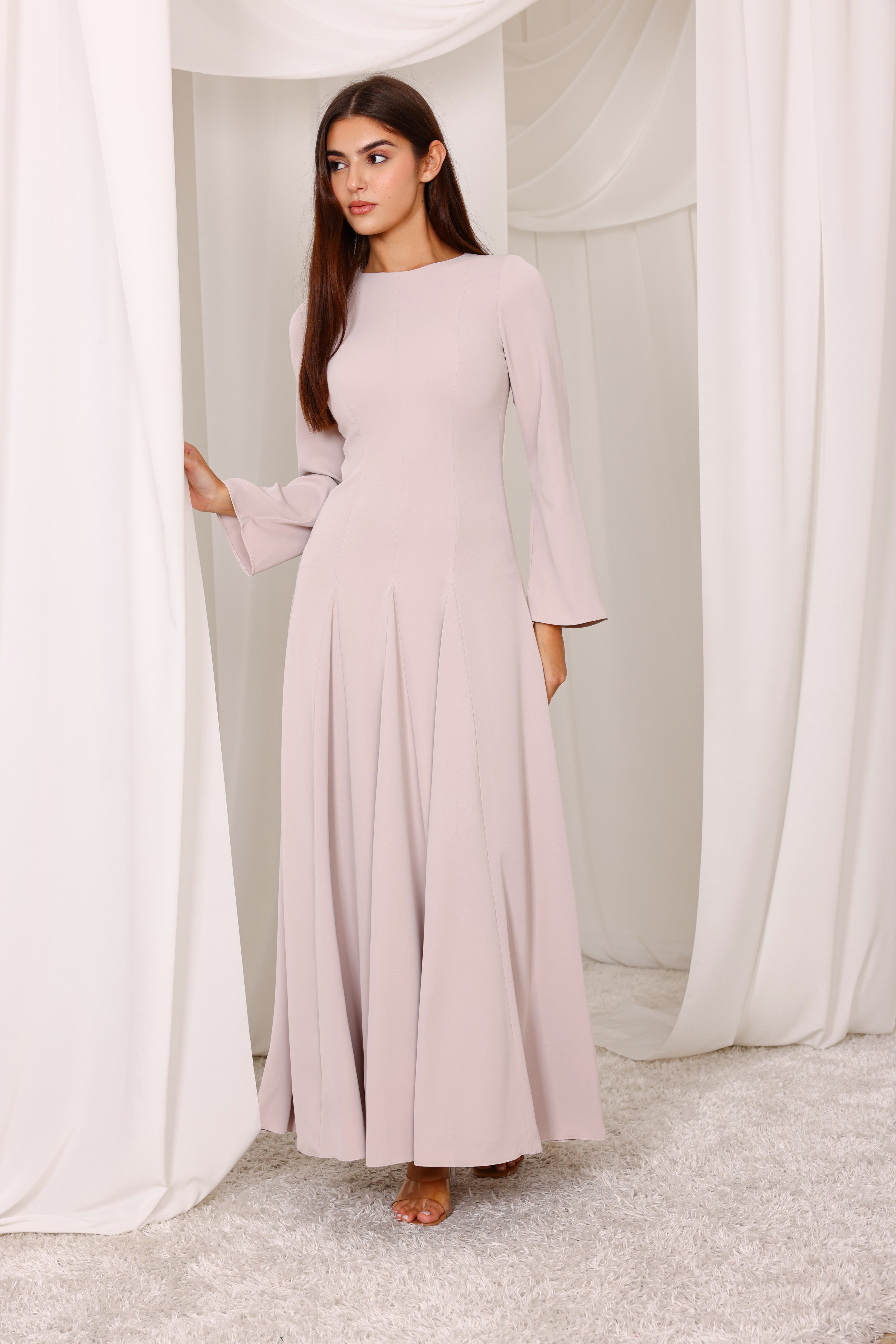 Celeste Rose Butter Crêpe Gown