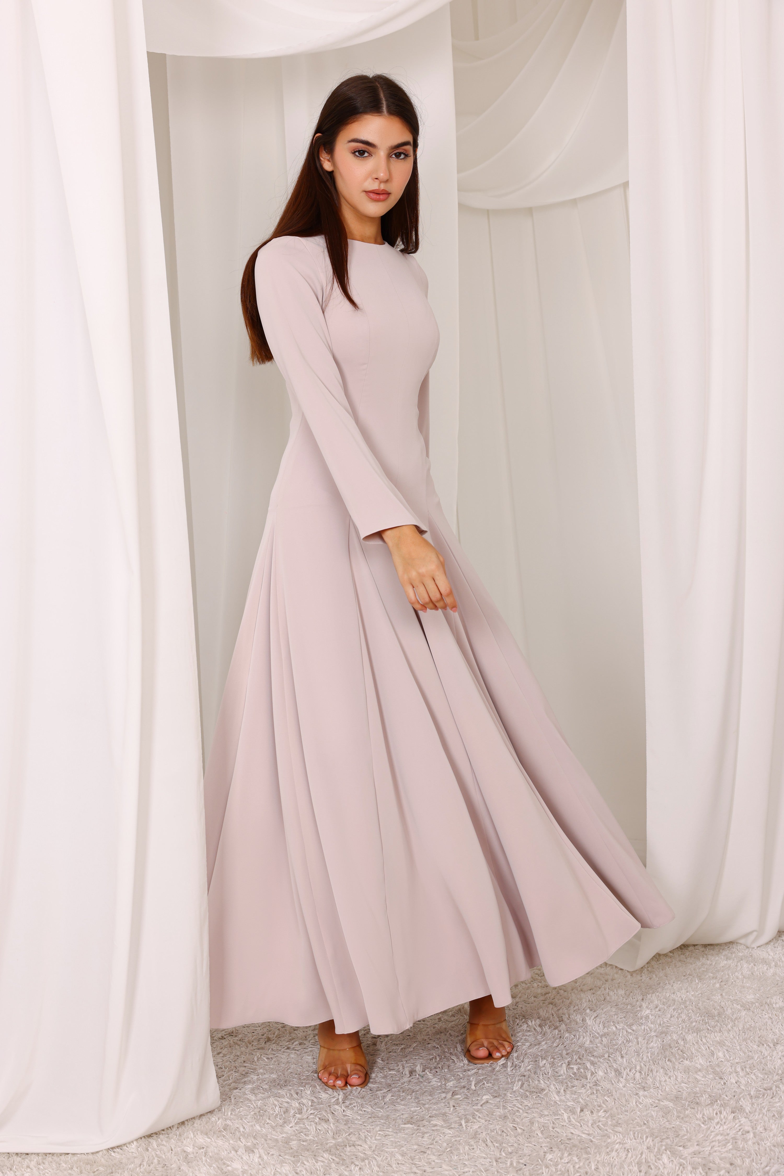 Celeste Rose Butter Crêpe Gown