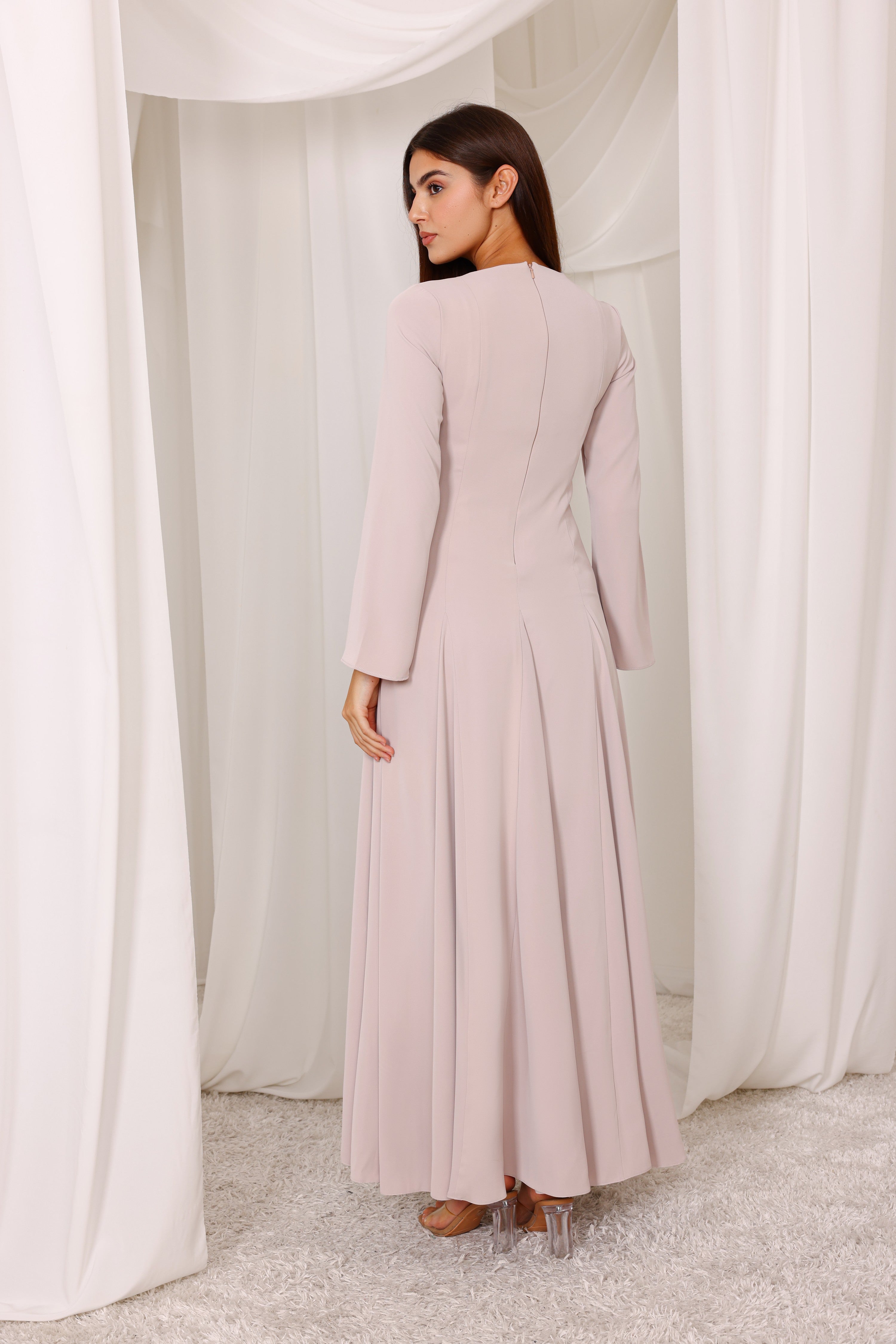 Celeste Rose Butter Crêpe Gown