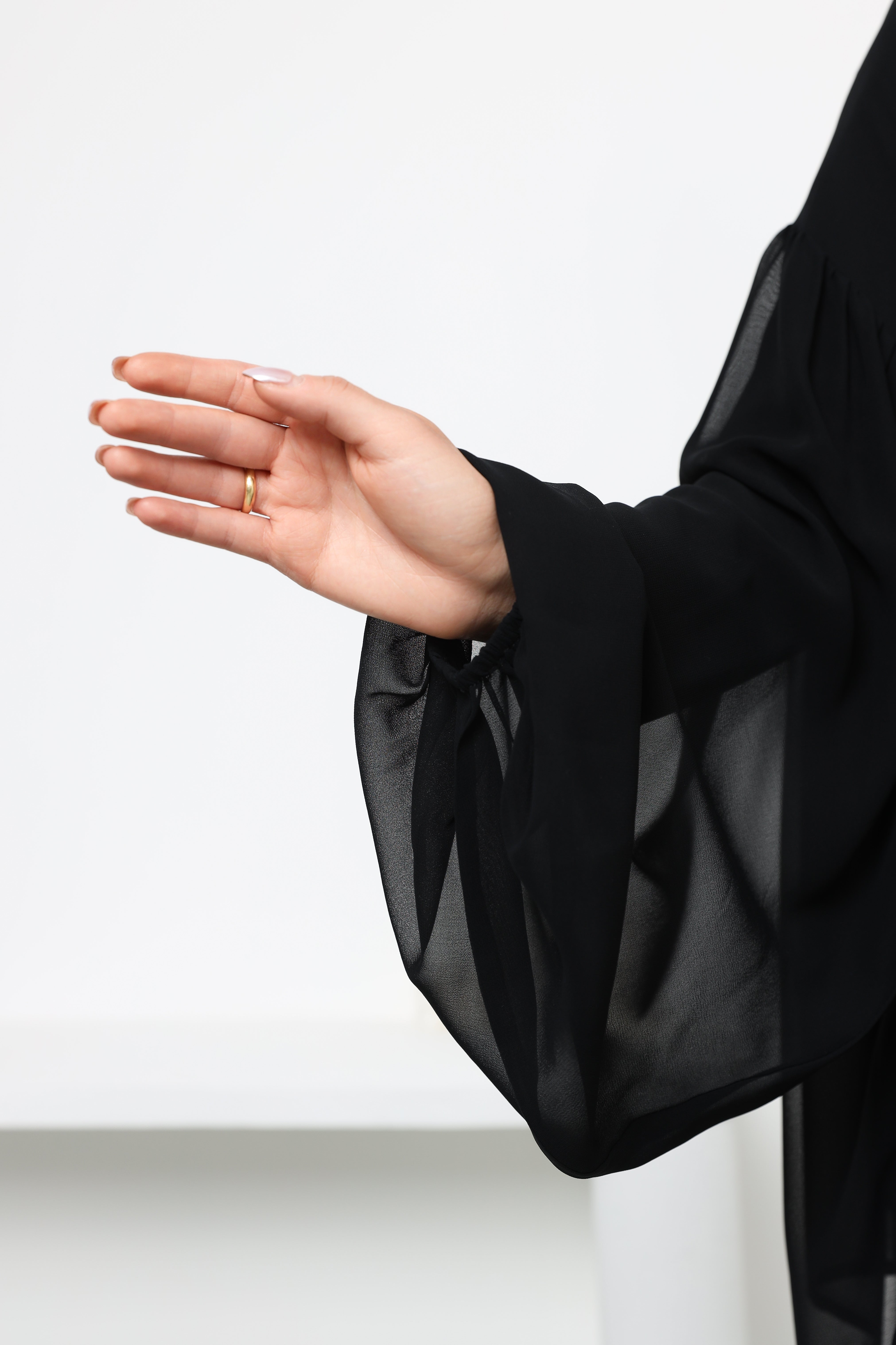 Chiffon Two-Piece Set – Black