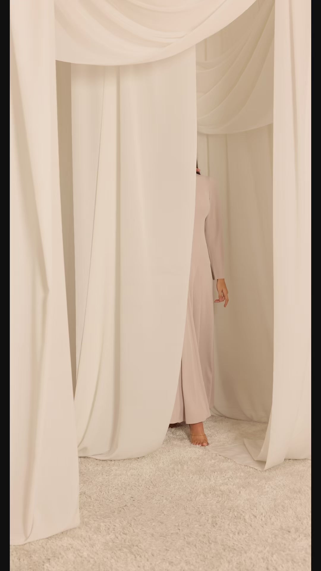 Celeste Rose Butter Crêpe Gown